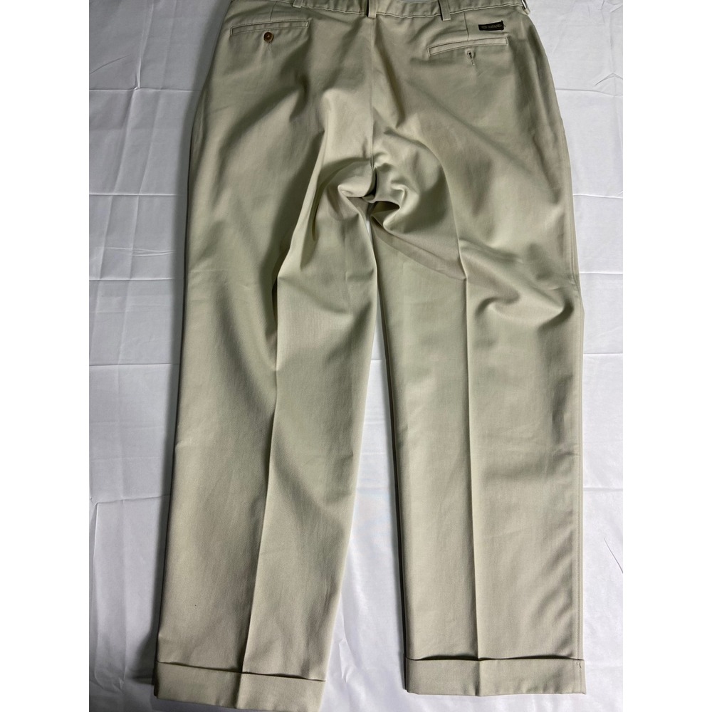 Savane Men's Khaki Straight Leg Cotton Dress Pants Size 40x30